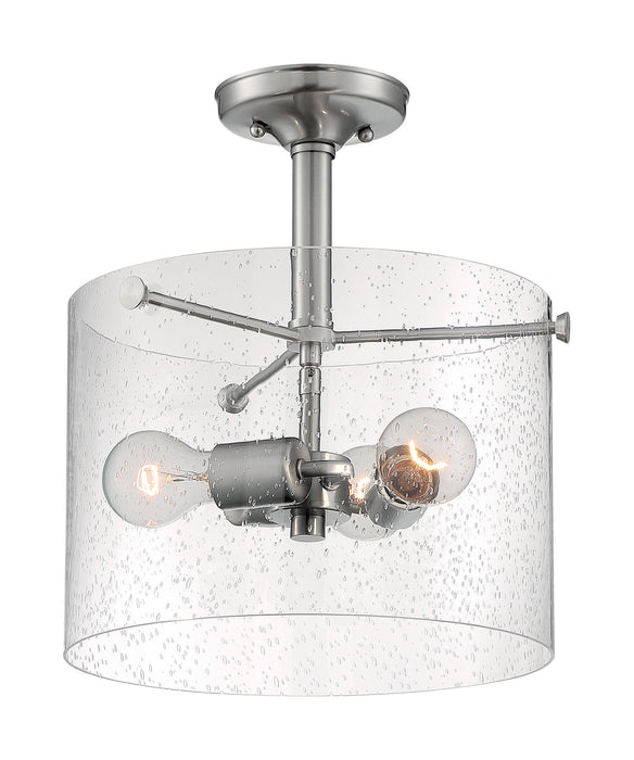 Nuvo Lighting 60-7188 Three Light Semi Flush Mount, Brushed Nickel