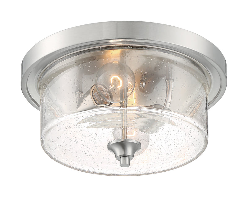 Nuvo Lighting 60-7190 Two Light Flush Mount, Brushed Nickel