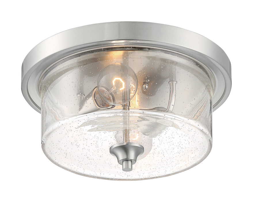 Nuvo Lighting 60-7190 Two Light Flush Mount, Brushed Nickel