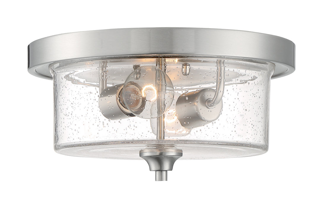 Nuvo Lighting 60-7190 Two Light Flush Mount, Brushed Nickel