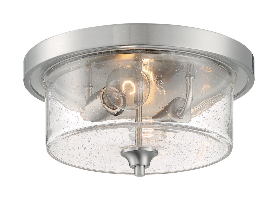 Nuvo Lighting 60-7190 Two Light Flush Mount, Brushed Nickel