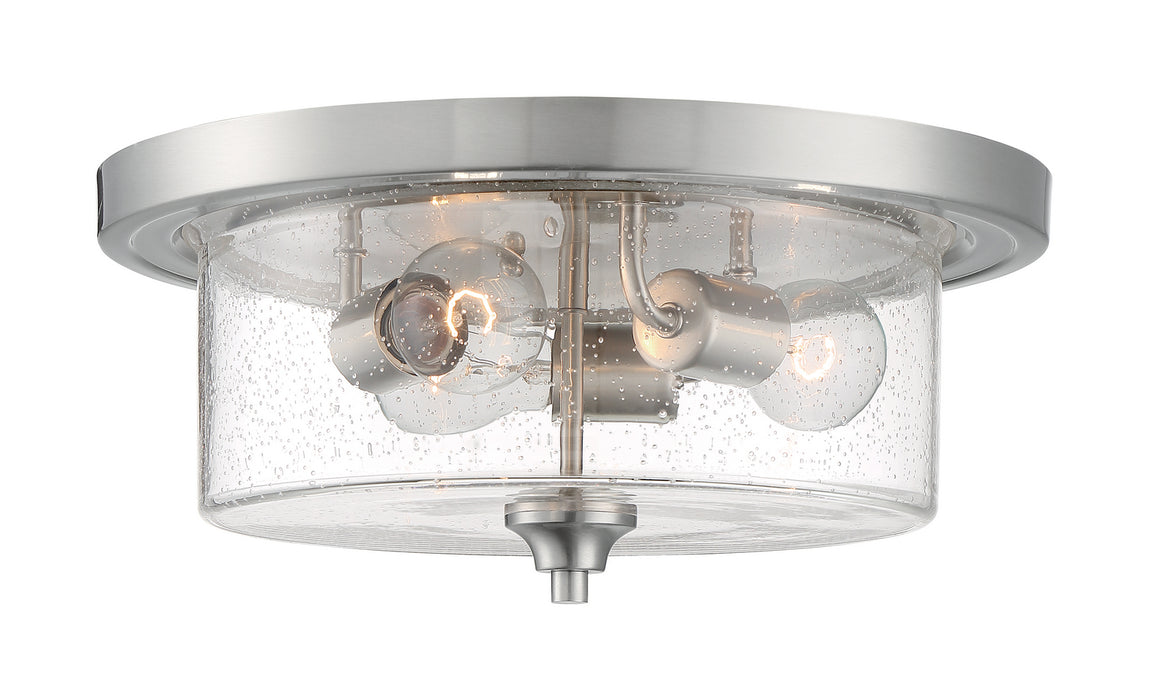 Nuvo Lighting 60-7191 Three Light Flush Mount, Brushed Nickel