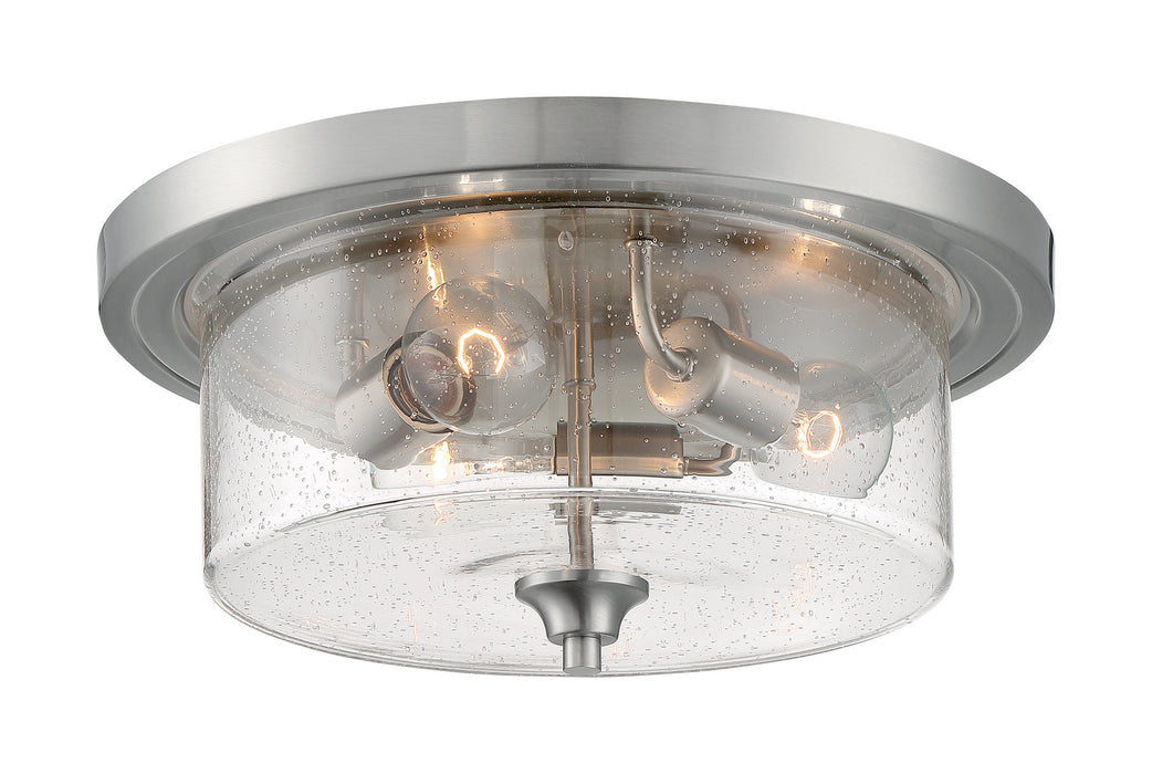 Nuvo Lighting 60-7191 Three Light Flush Mount, Brushed Nickel