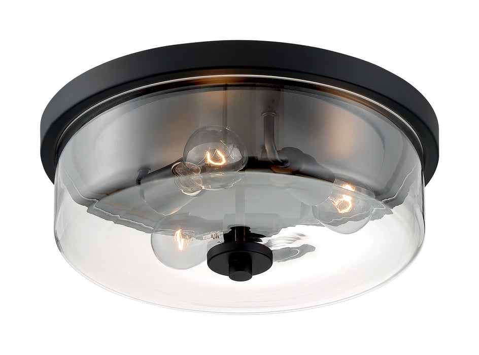 Nuvo Lighting 60-7269 Three Light Flush Mount, Matte Black