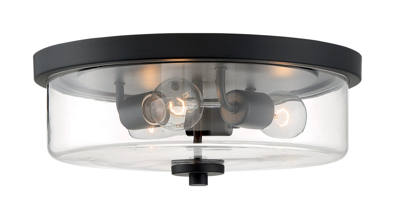 Nuvo Lighting 60-7269 Three Light Flush Mount, Matte Black