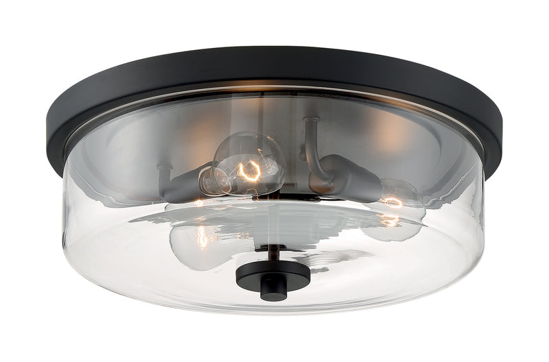 Nuvo Lighting 60-7269 Three Light Flush Mount, Matte Black