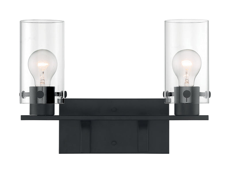 Nuvo Lighting 60-7272 Two Light Vanity, Matte Black