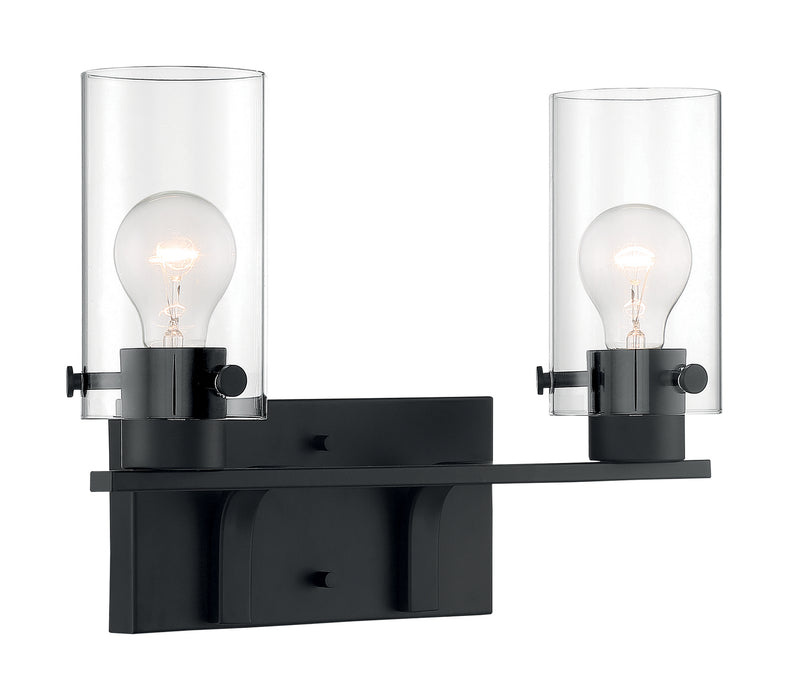 Nuvo Lighting 60-7272 Two Light Vanity, Matte Black