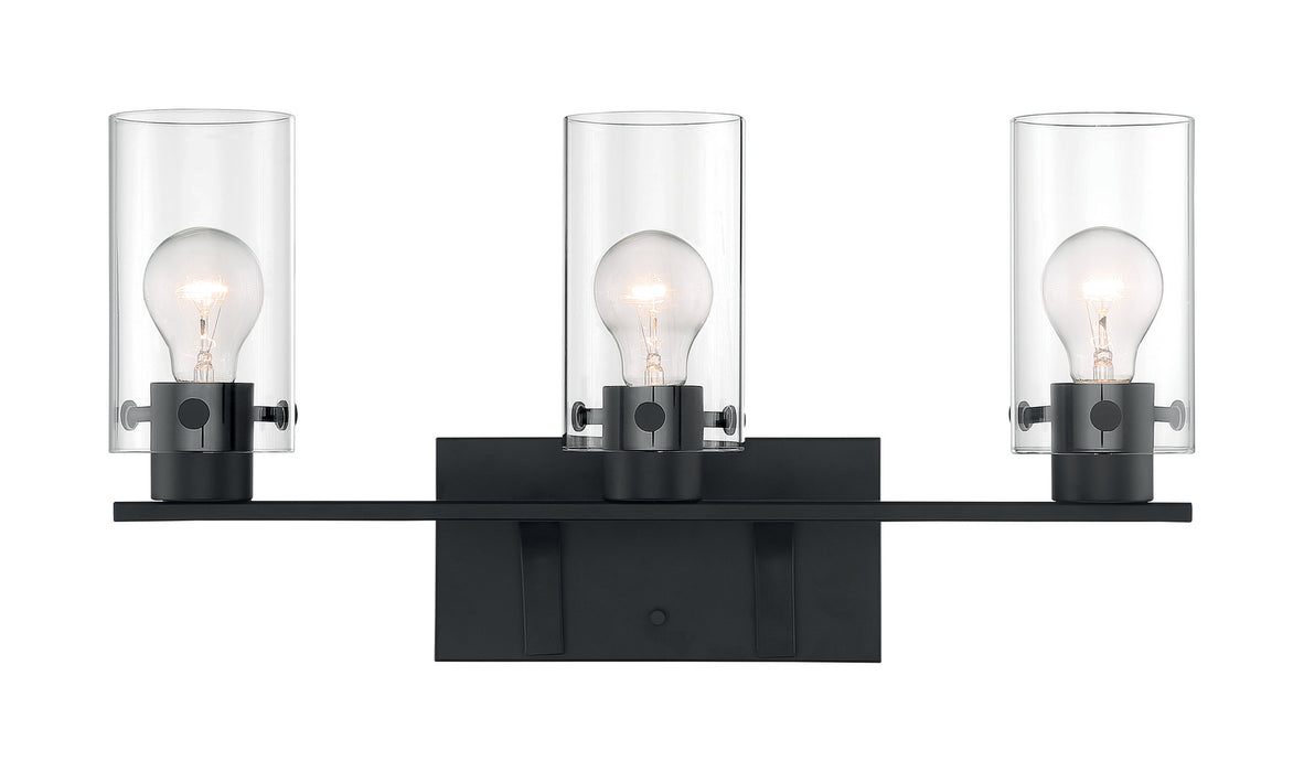 Nuvo Lighting 60-7273 Three Light Vanity, Matte Black