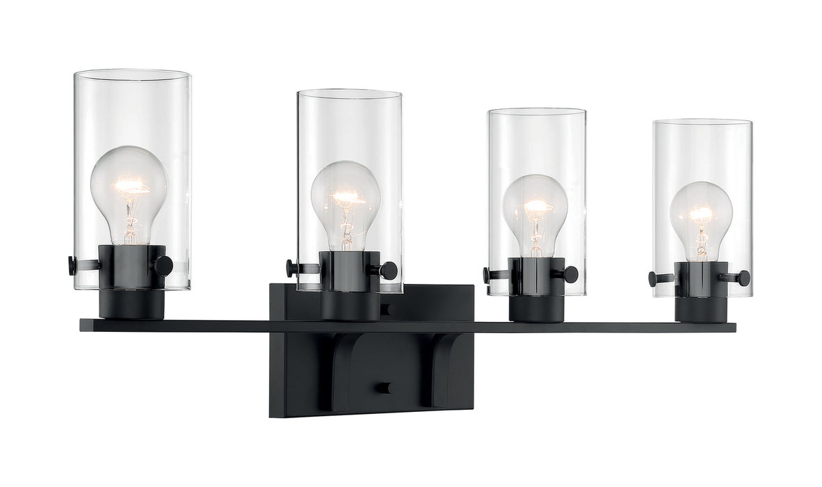 Nuvo Lighting 60-7274 Four Light Vanity, Matte Black