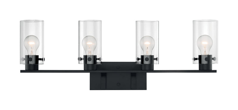 Nuvo Lighting 60-7274 Four Light Vanity, Matte Black
