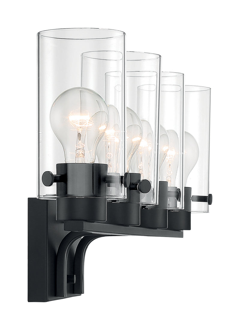 Nuvo Lighting 60-7274 Four Light Vanity, Matte Black