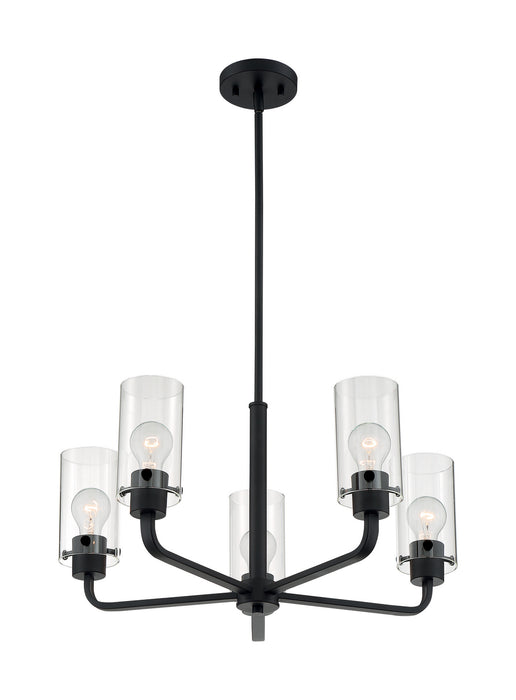 Nuvo Lighting 60-7275 Five Light Chandelier, Matte Black