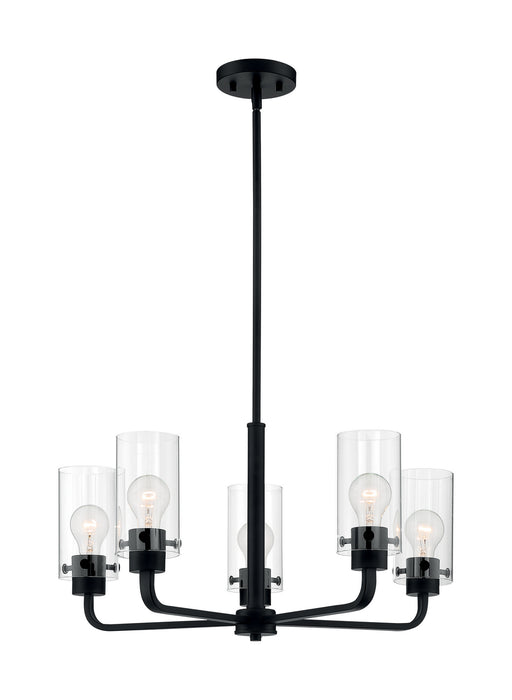 Nuvo Lighting 60-7275 Five Light Chandelier, Matte Black