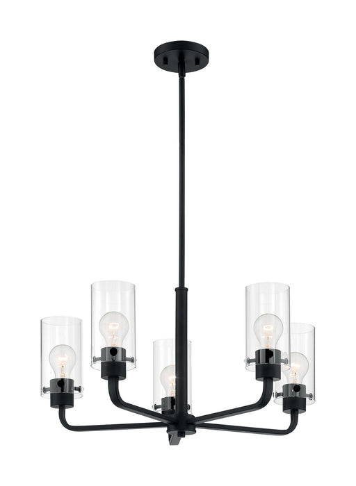 Nuvo Lighting 60-7275 Five Light Chandelier, Matte Black