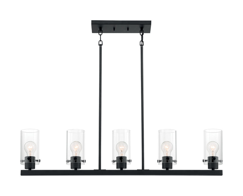 Nuvo Lighting 60-7276 Five Light Island Pendant, Matte Black
