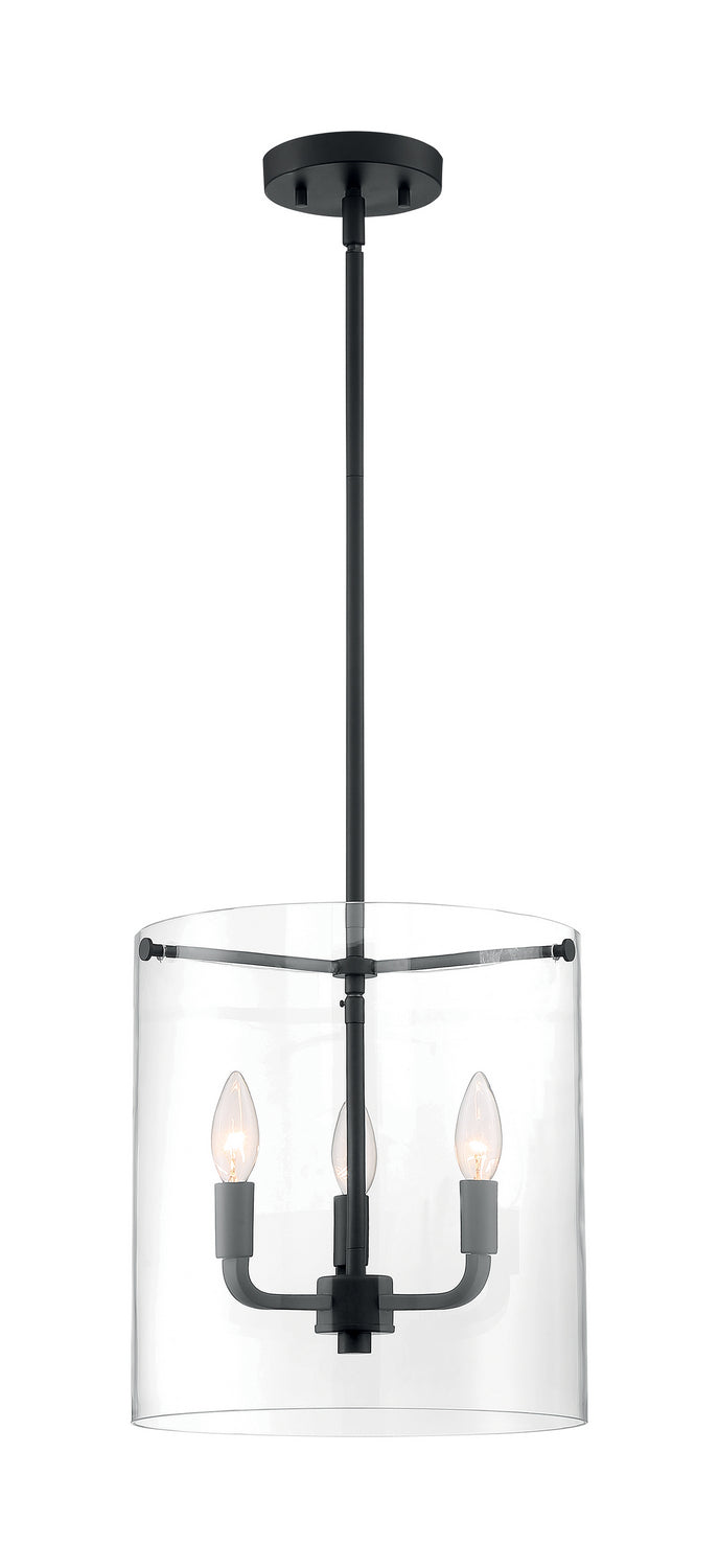 Nuvo Lighting 60-7277 Three Light Pendant, Matte Black