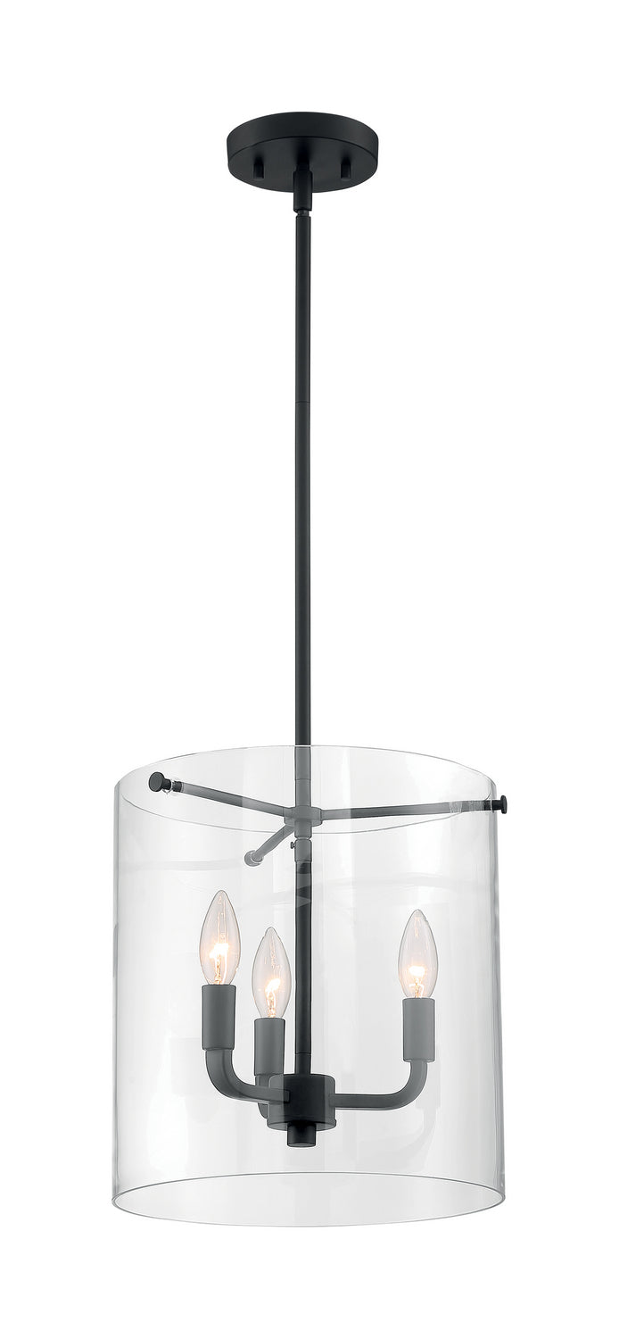 Nuvo Lighting 60-7277 Three Light Pendant, Matte Black