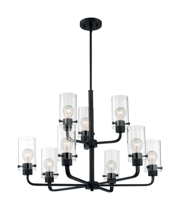 Nuvo Lighting 60-7279 Nine Light Chandelier, Matte Black