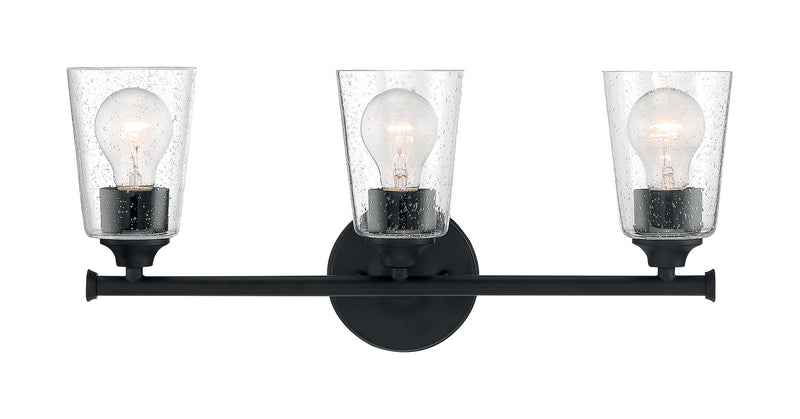 Nuvo Lighting 60-7283 Three Light Vanity, Matte Black