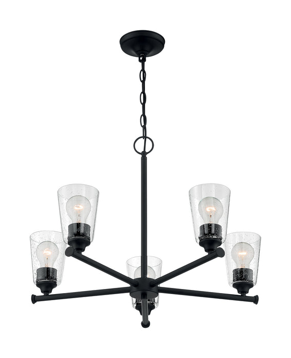 Nuvo Lighting 60-7285 Five Light Chandelier, Matte Black