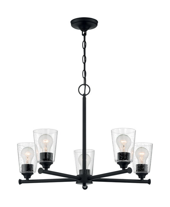Nuvo Lighting 60-7285 Five Light Chandelier, Matte Black