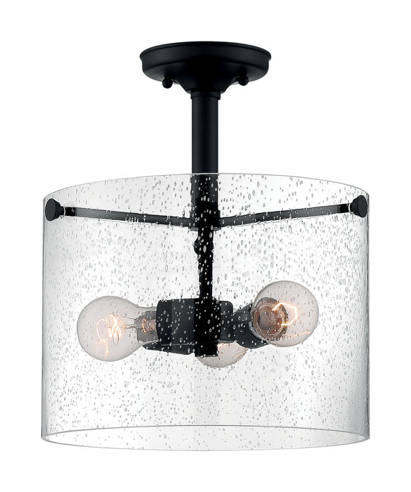 Nuvo Lighting 60-7288 Three Light Semi Flush Mount, Matte Black