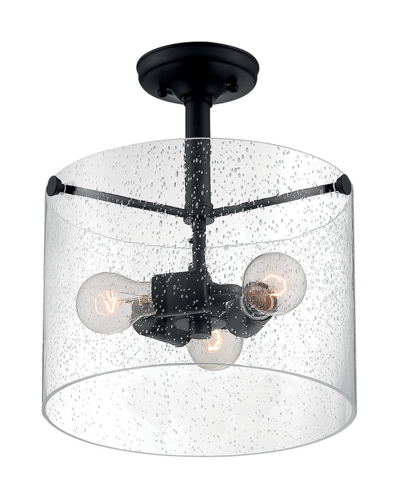 Nuvo Lighting 60-7288 Three Light Semi Flush Mount, Matte Black
