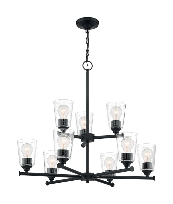 Nuvo Lighting 60-7289 Nine Light Chandelier, Matte Black