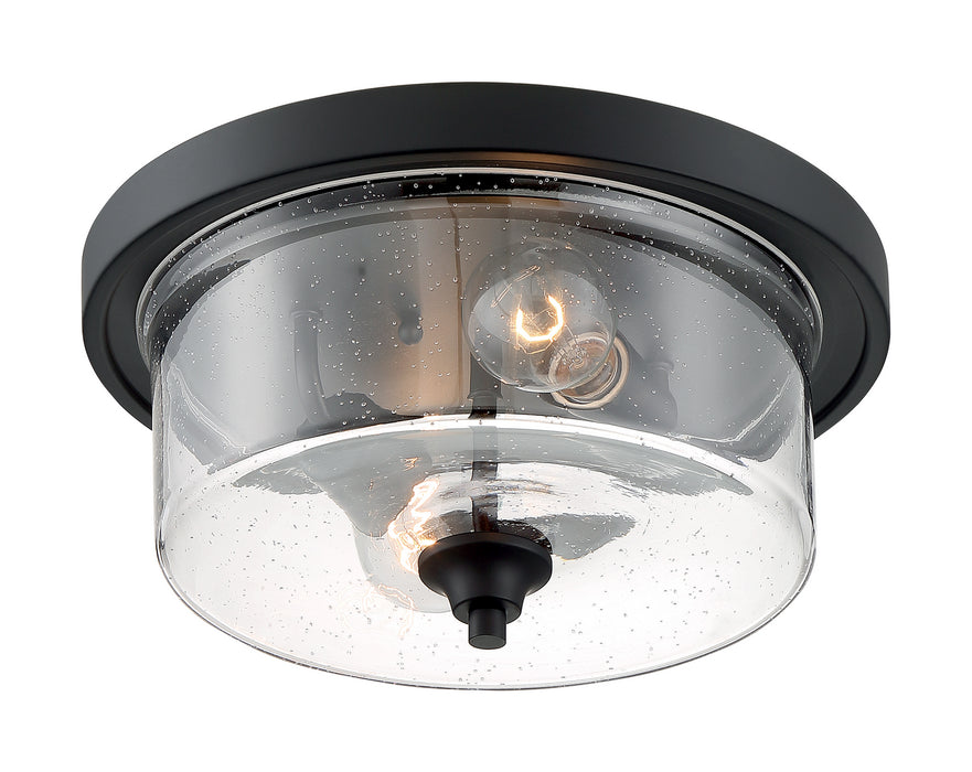 Nuvo Lighting 60-7290 Two Light Flush Mount, Matte Black