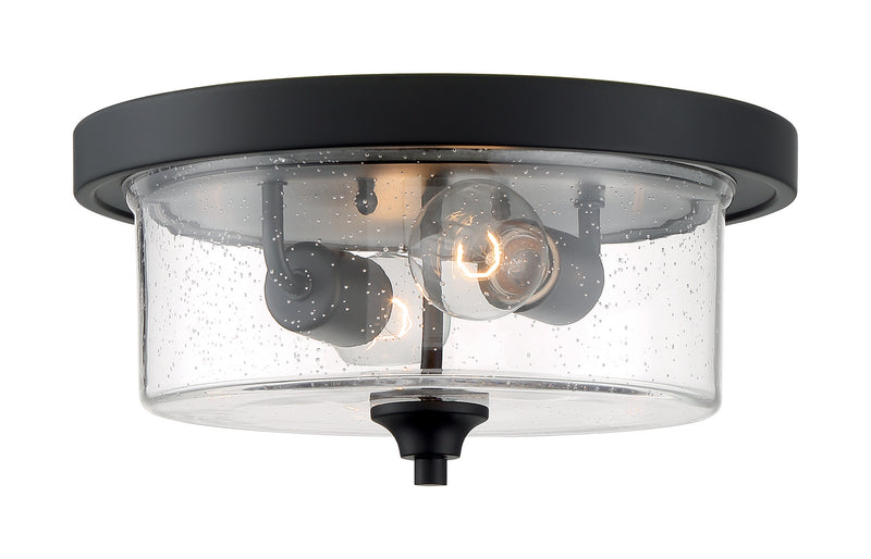 Nuvo Lighting 60-7290 Two Light Flush Mount, Matte Black