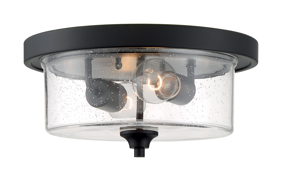 Nuvo Lighting 60-7290 Two Light Flush Mount, Matte Black