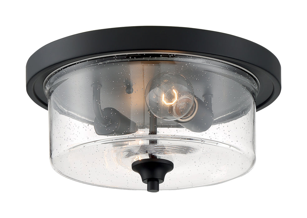 Nuvo Lighting 60-7290 Two Light Flush Mount, Matte Black
