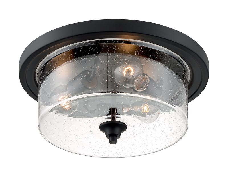 Nuvo Lighting 60-7291 Three Light Flush Mount, Matte Black