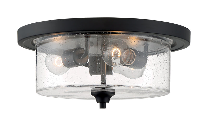 Nuvo Lighting 60-7291 Three Light Flush Mount, Matte Black