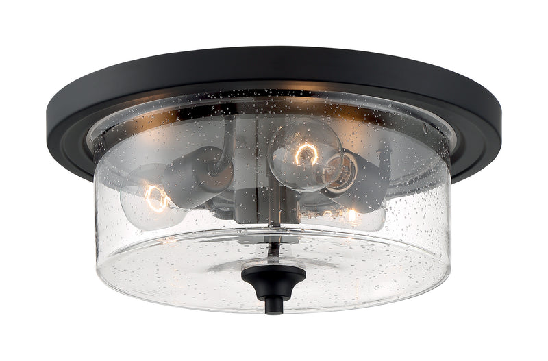 Nuvo Lighting 60-7291 Three Light Flush Mount, Matte Black