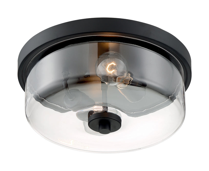 Nuvo Lighting 60-7268 Two Light Flush Mount, Matte Black