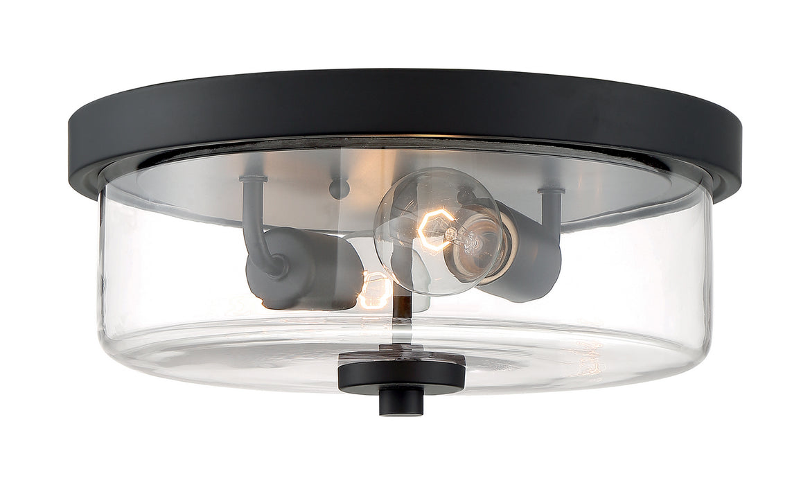 Nuvo Lighting 60-7268 Two Light Flush Mount, Matte Black