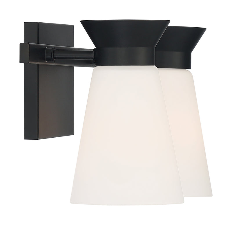 Nuvo Lighting 60-7312 Two Light Vanity, Black