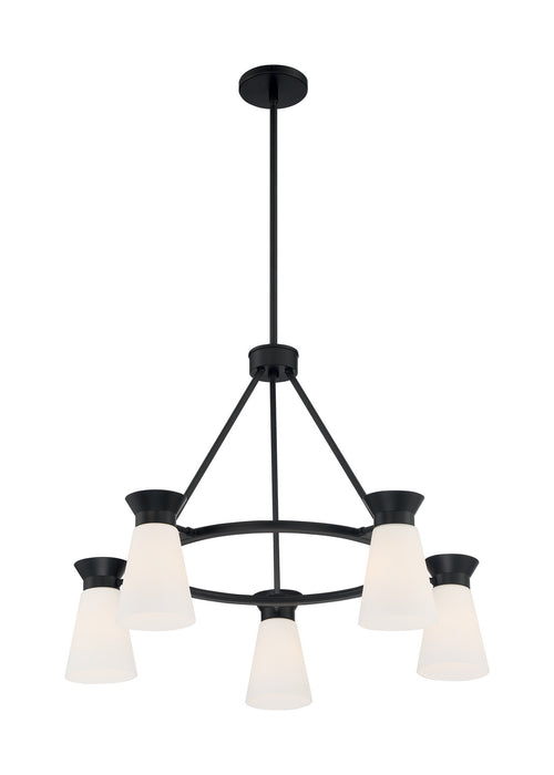 Nuvo Lighting 60-7315 Five Light Chandelier, Black