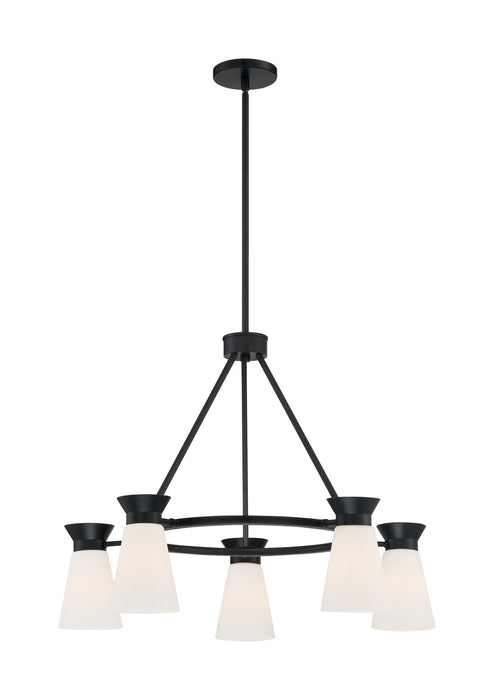 Nuvo Lighting 60-7315 Five Light Chandelier, Black