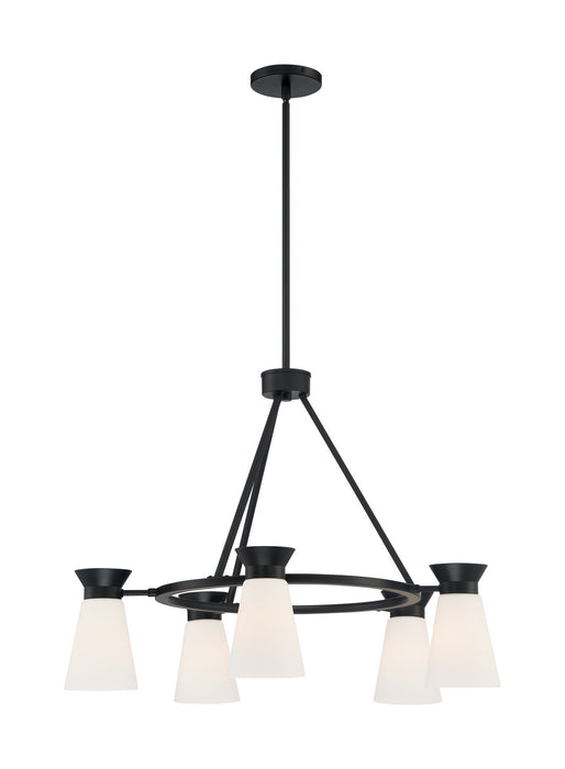 Nuvo Lighting 60-7315 Five Light Chandelier, Black