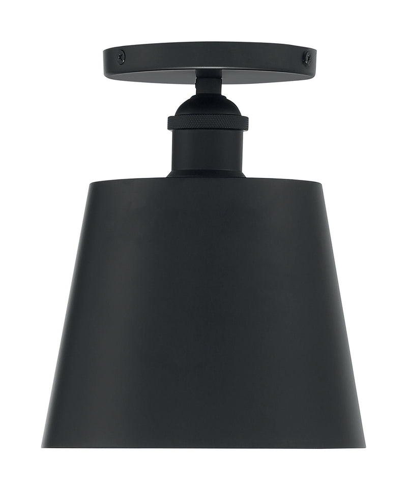 Nuvo Lighting 60-7331 One Light Semi Flush Mount, Black / Gold