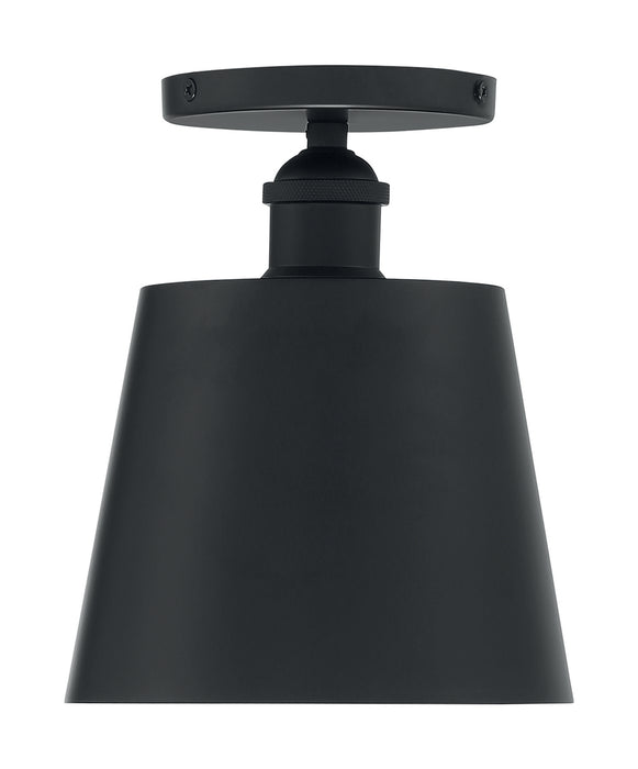 Nuvo Lighting 60-7331 One Light Semi Flush Mount, Black / Gold