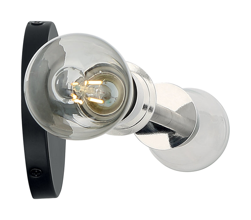 Nuvo Lighting 60-7352 Two Light Vanity, Black / Polished Nickel
