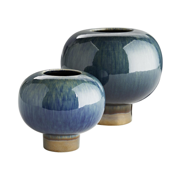 Arteriors 1040 Vases Set of 2, Peacock ad Bronze Reactive