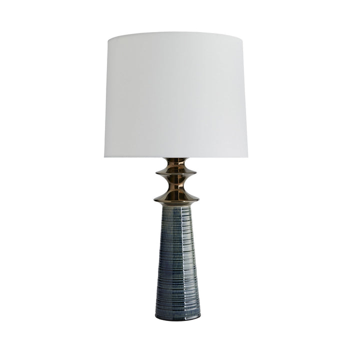 Arteriors 11047-836 One Light Table Lamp, Peacock and Bronze Reactive