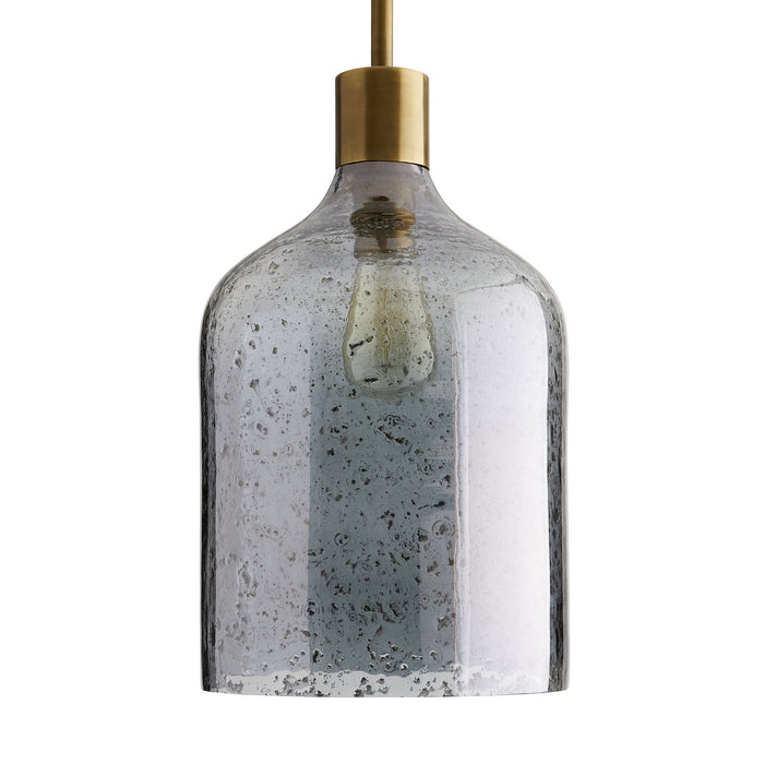 Arteriors 44910 One Light Pendant, Blue Smoke Luster