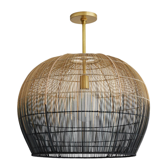 Arteriors 45060 One Light Pendant, Natural and Black Ombre