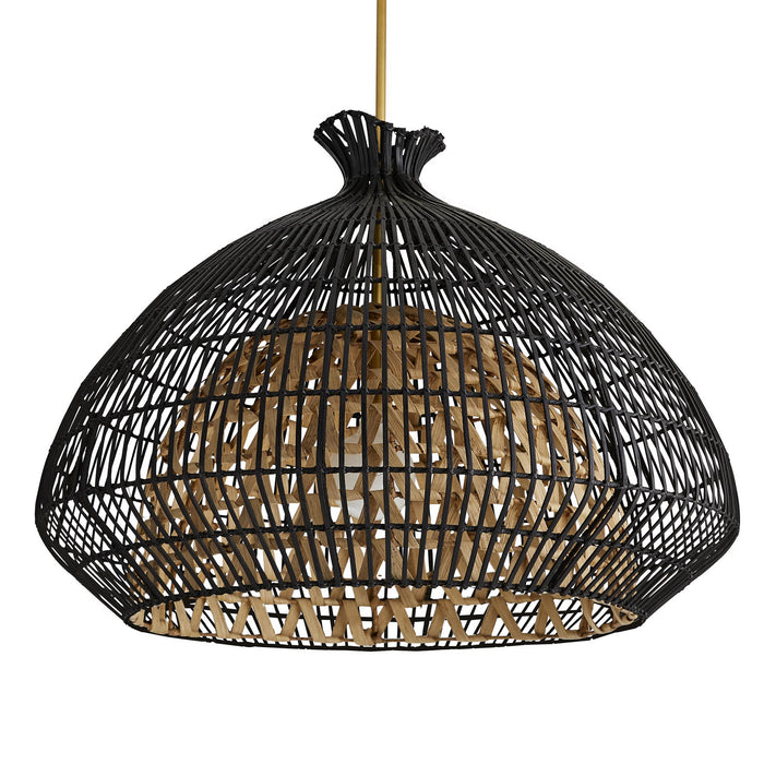 Arteriors 45065 One Light Pendant, Black